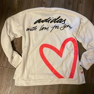 Adidas rare sweatshirt Love hearts